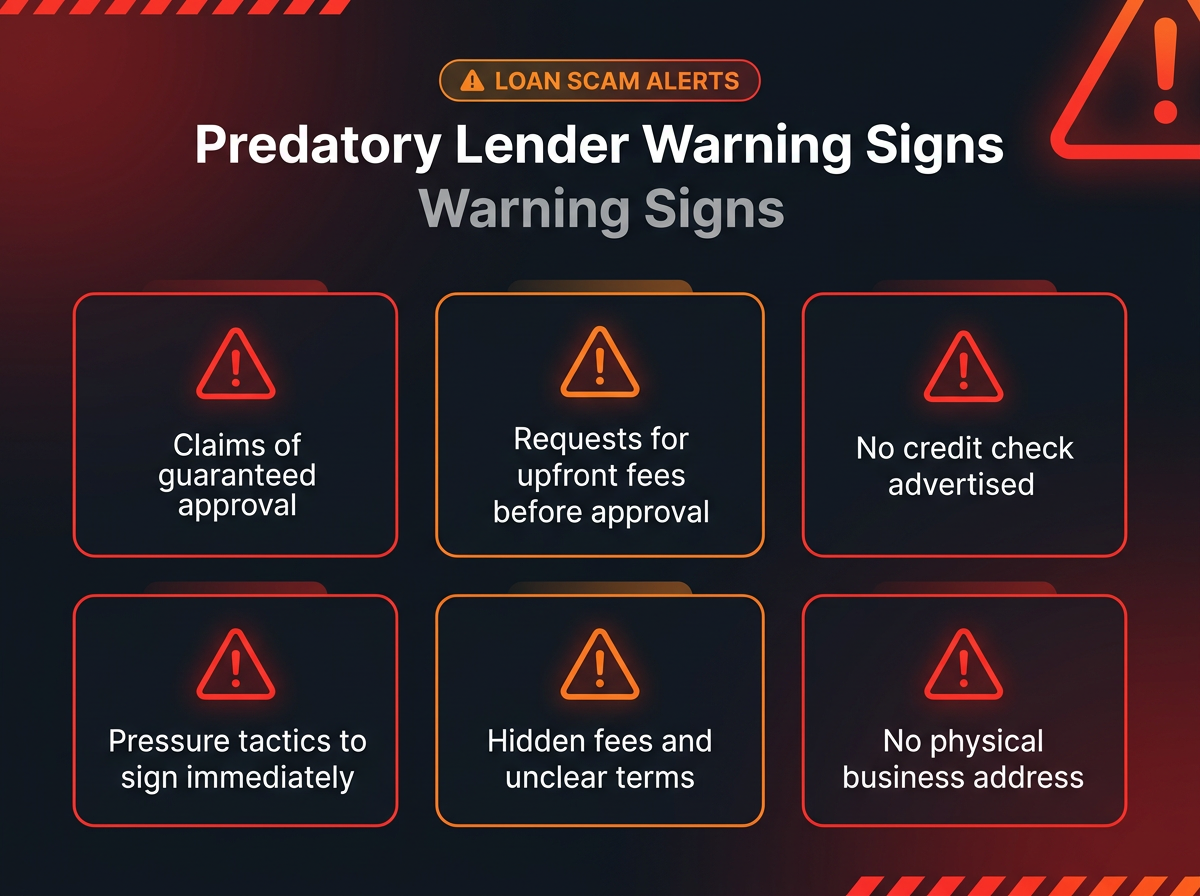 Warning signs of predatory lenders to avoid when seeking bad credit loans