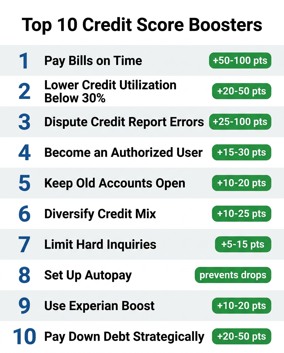 10 proven strategies to improve your credit score with point impact estimates
