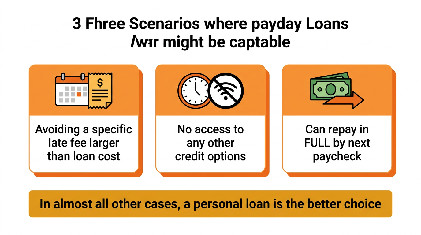 Rare scenarios when a payday loan might be the only viable option