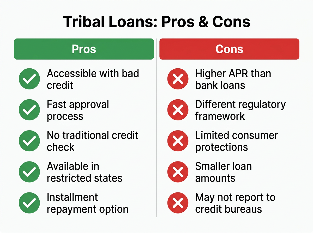 Pros and cons of tribal loans in a balanced comparison