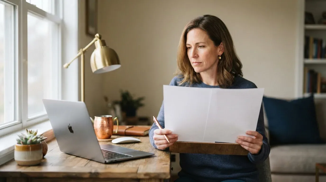 Person comparing $2,000 personal and installment loan offers at a home desk