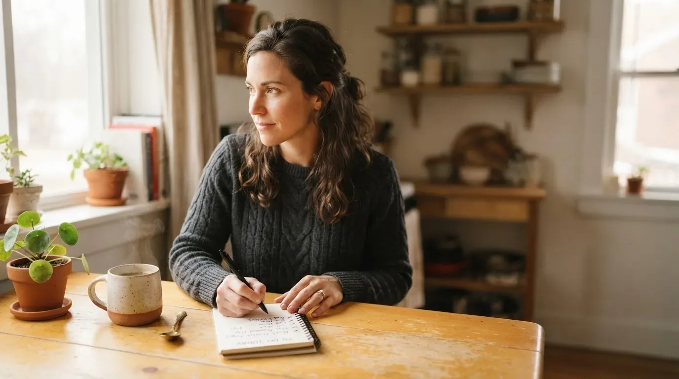Person reviewing a plan to get out of payday loan debt at home