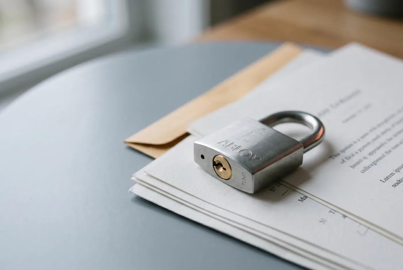 Loan documents under a padlock representing tribal loan credit reporting