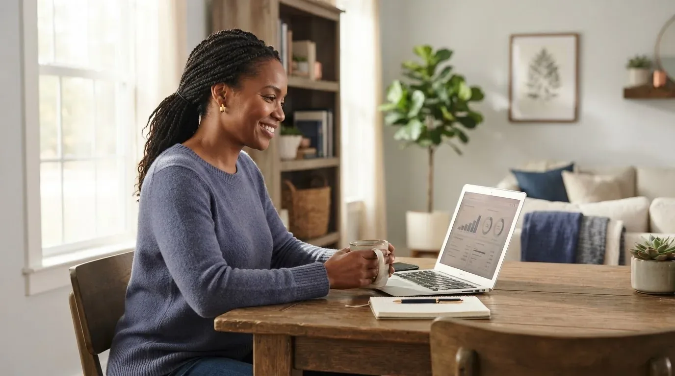 Mississippi resident comparing online loan options on a laptop at home